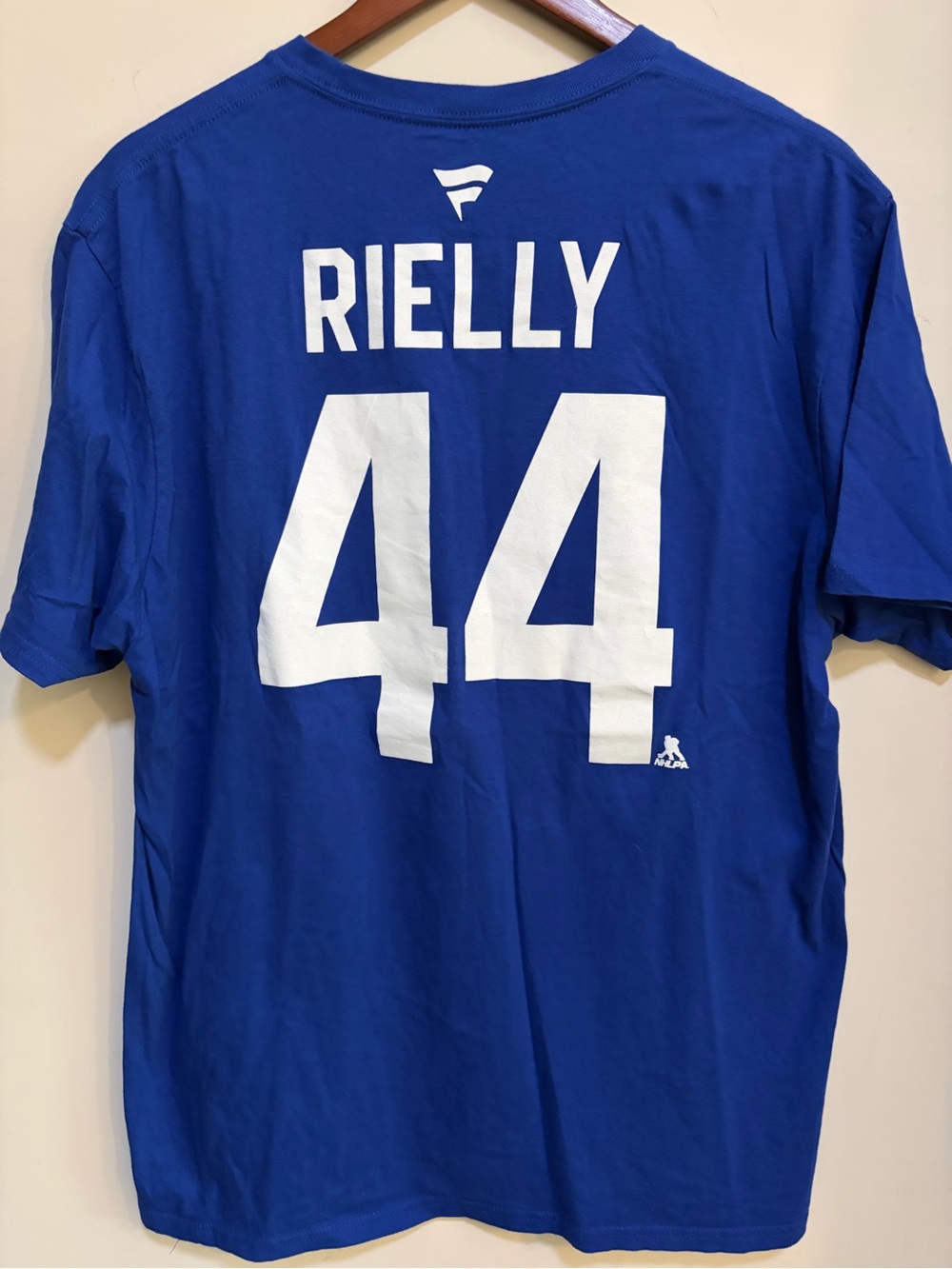 Toronto Maple Leafs Morgan Rielly #44 Fanatics NHL T-Shirt Large Blue